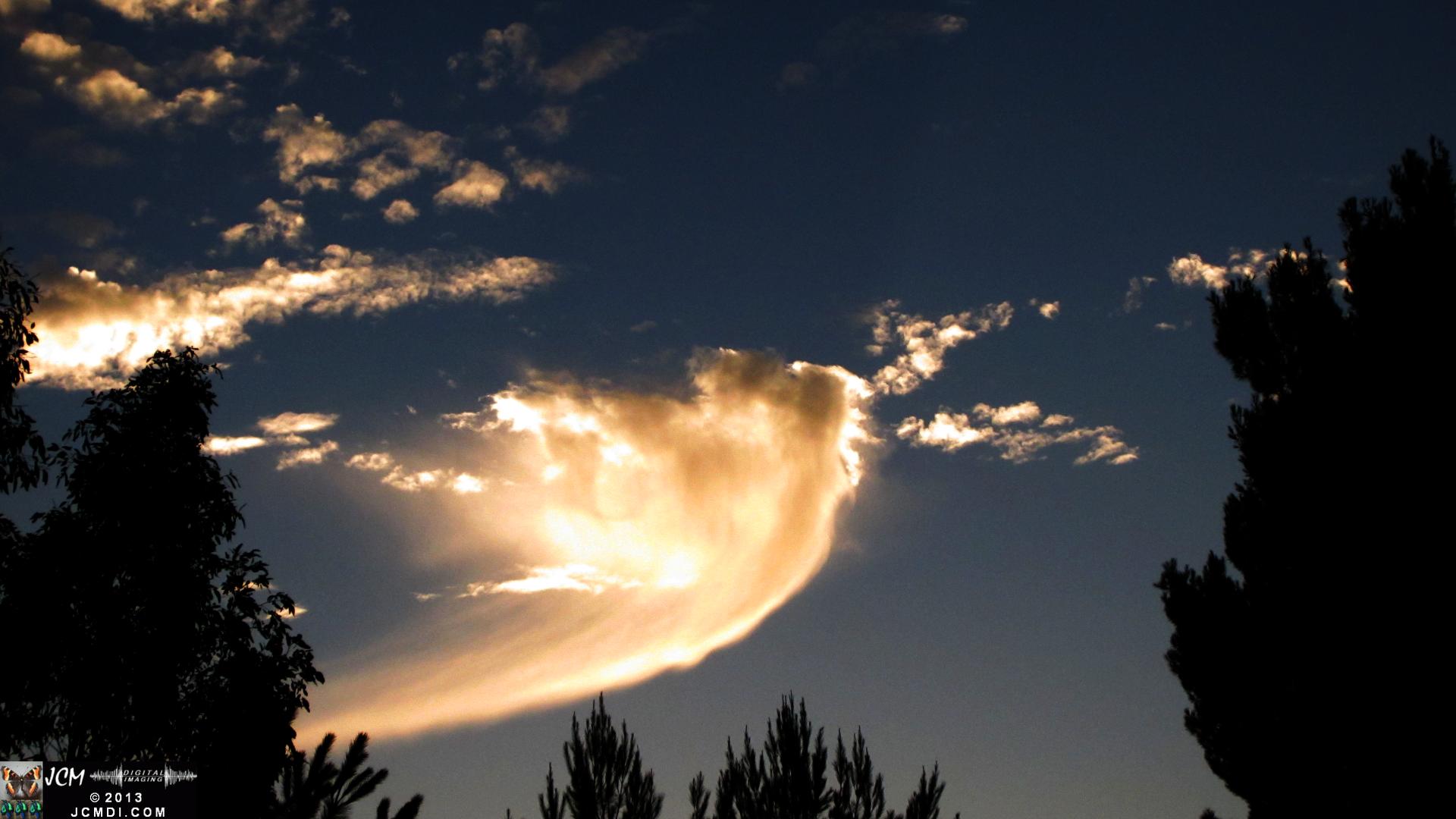 Angel/Ghost clouds and sunset